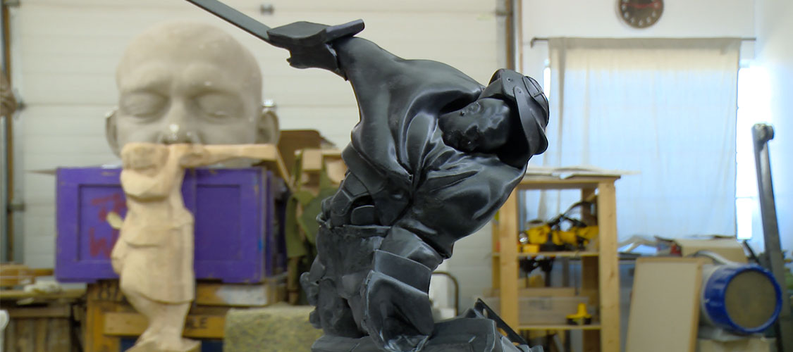 3D-printed rendering of one of the Figures in Motion. 