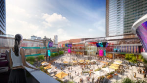 Rendering of the ICE District Public Plaza.