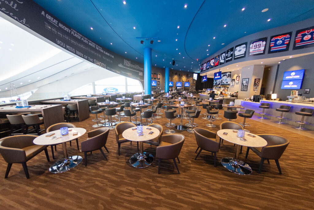 Studio 99 at Rogers Place set-up for a private event