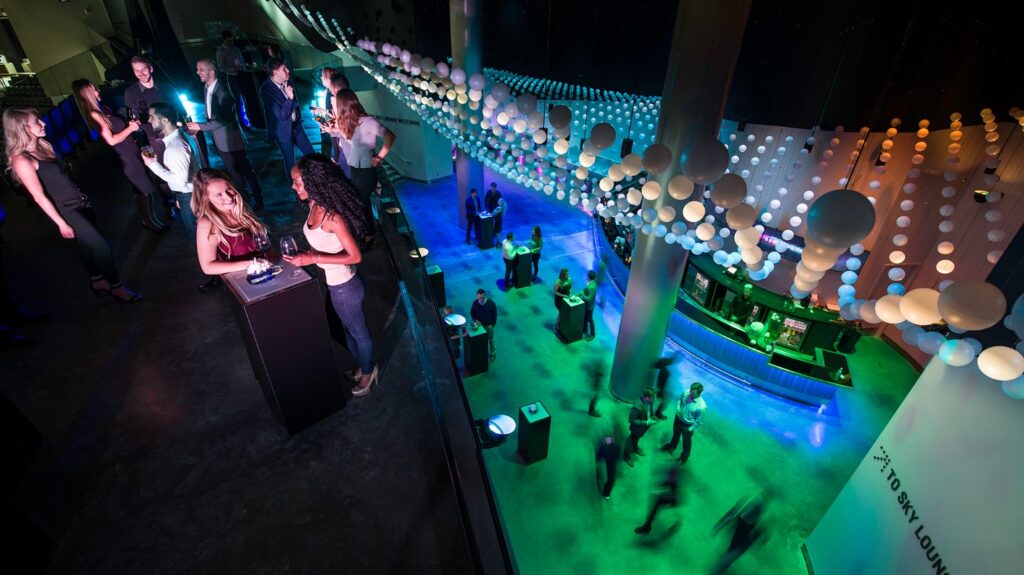 Guests in Sky Lounge at Rogers Place